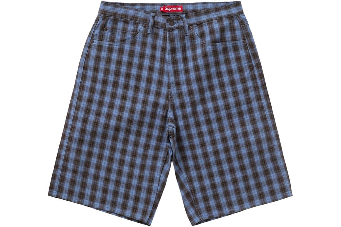 슈프림 플레이드 배기 쇼츠 블루 Supreme Plaid Baggy Sh 상품이미지1
