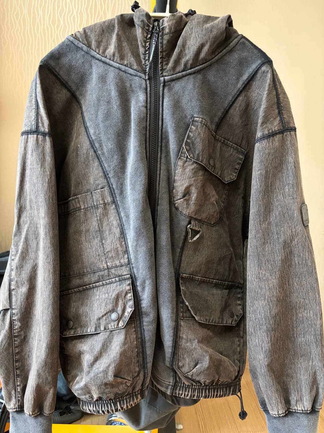 펜필드 믹스드 유틸리티 포켓 후디 스웨트자켓 다크브라운 상품이미지1