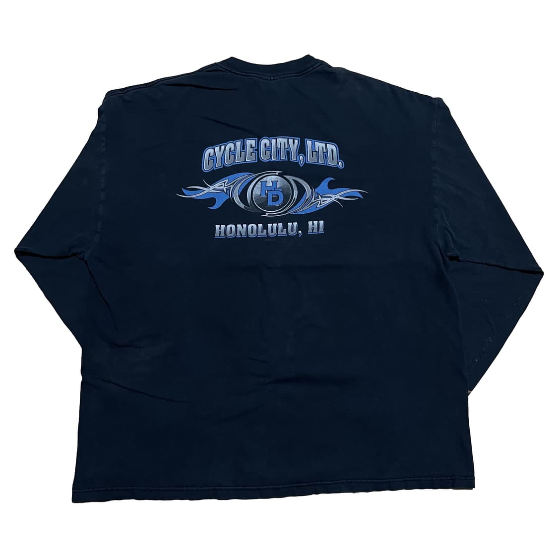 [2XL] 할리데이비슨 2004 블루 플레임 롱슬리브 상품이미지2