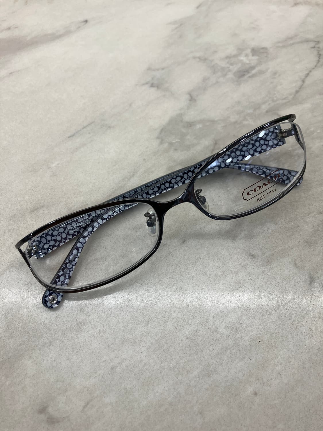 B45 코치 COACH 사이드 와이어 오벌 메탈테 안경 상품이미지1