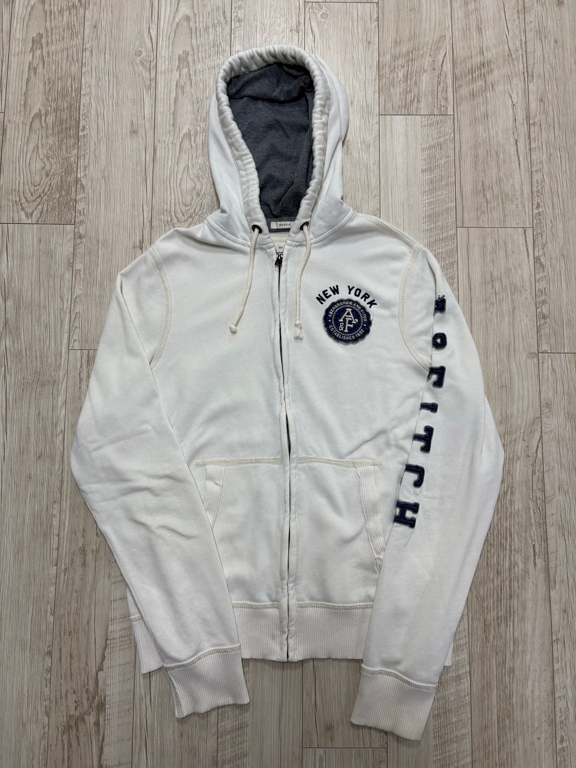 아베크롬비 후드집업 화이트 xl 상품이미지1