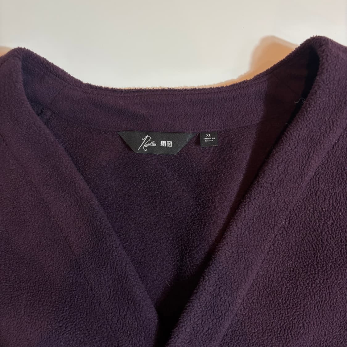 니들스 x 유니클로 릴랙스 퍼플 후리스 가디건 상품이미지3