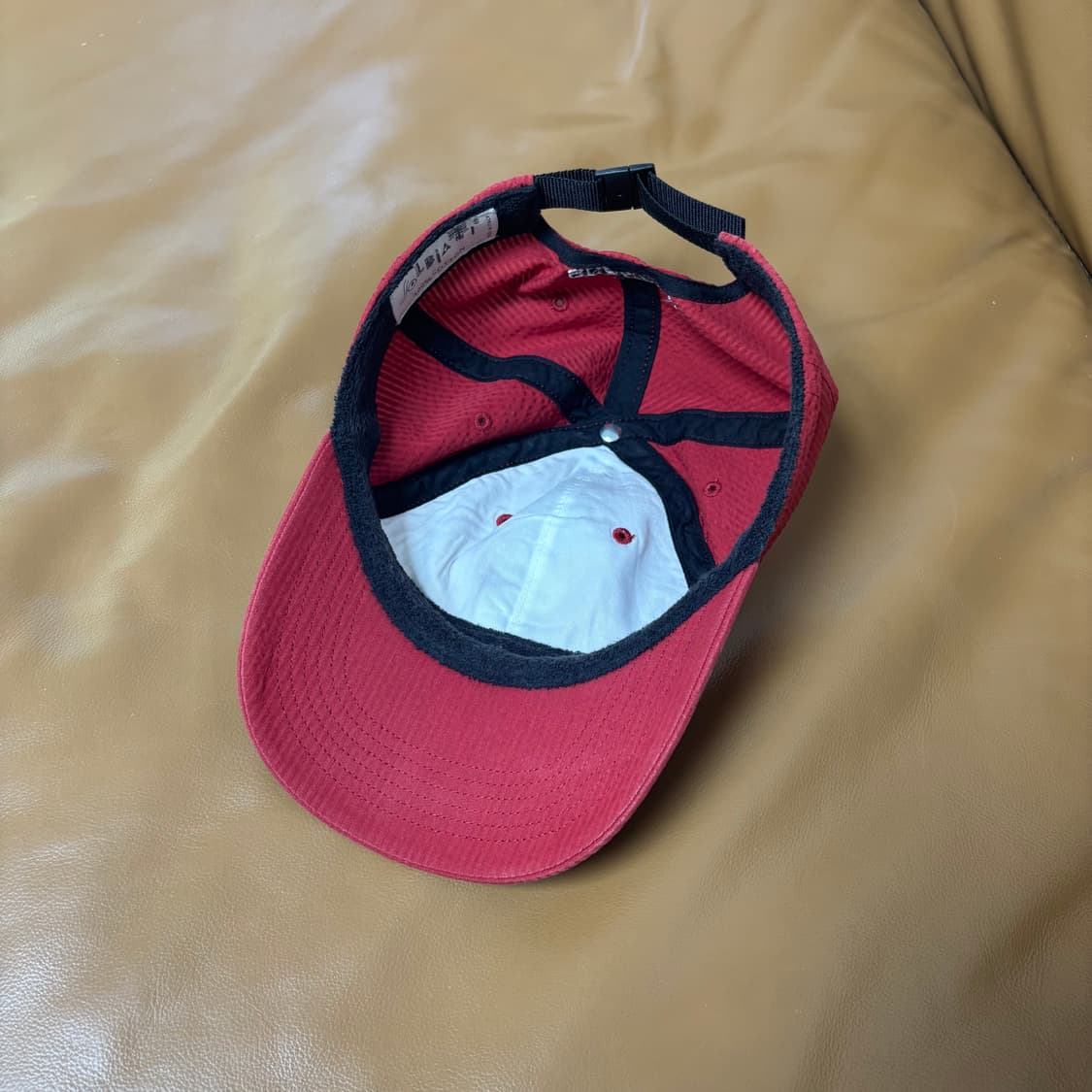 Supreme 슈프림 24ss 씨어서커 레드 S로고 6패널 볼캡 모자 상품이미지7