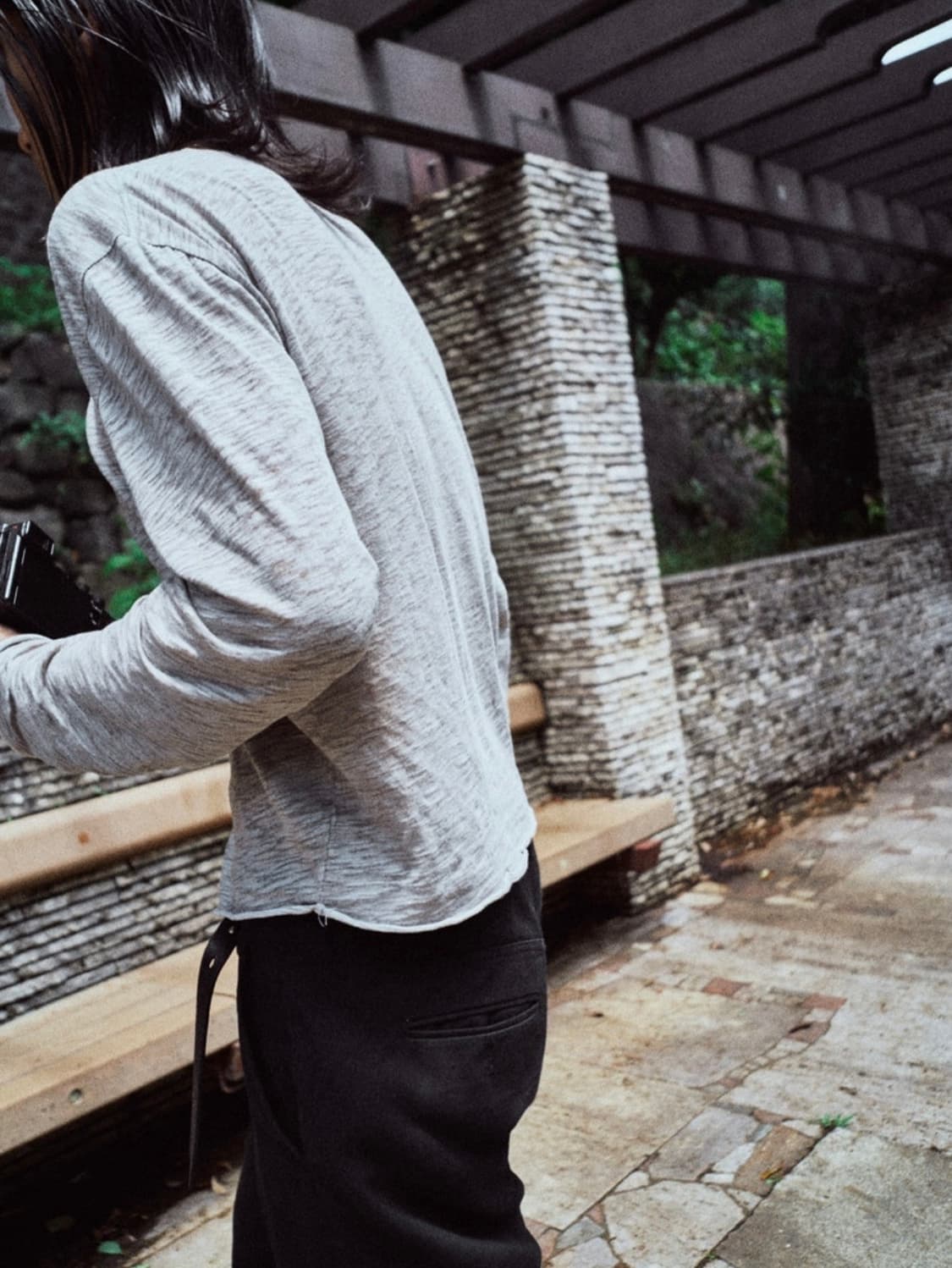Textured roll long sleeve (3) grey 상품이미지3