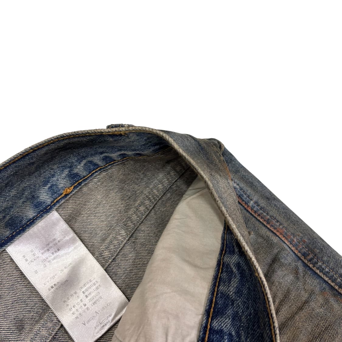 언더마이카 레드 페인티드 러스트 워싱 그런지 진 상품이미지4