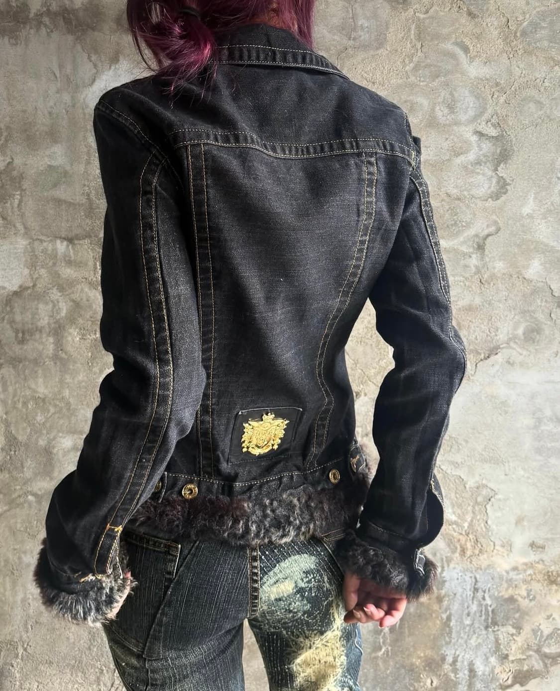 Gyaru Fur Denim Jacket 상품이미지3