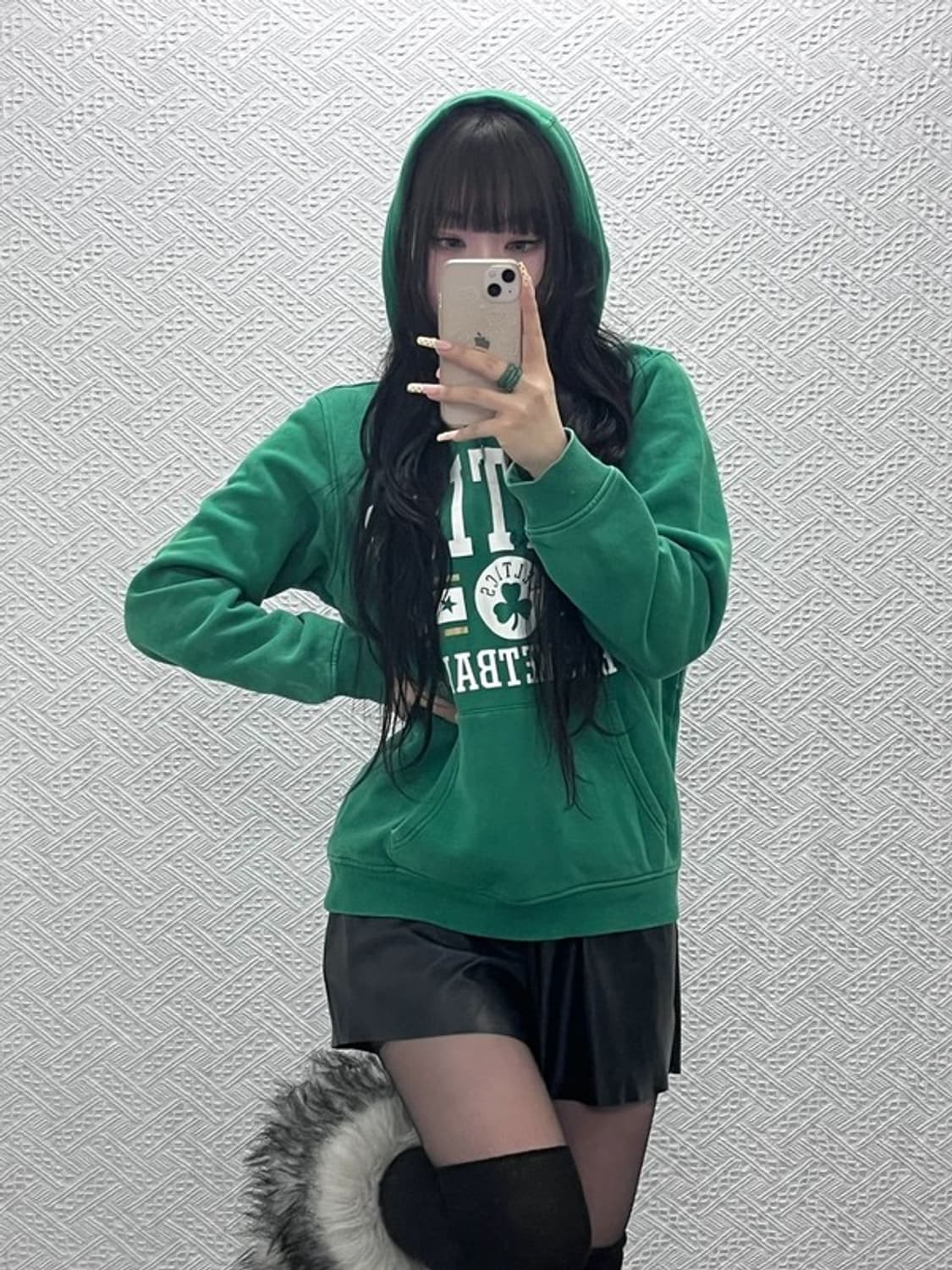 아디다스 보스턴 셀틱스 Y2K 키치 기모 후드티 C10039 상품이미지1