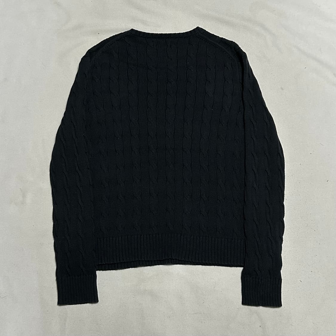 L 폴로랄프로렌 코튼 케이블 블랙 니트 상품이미지3