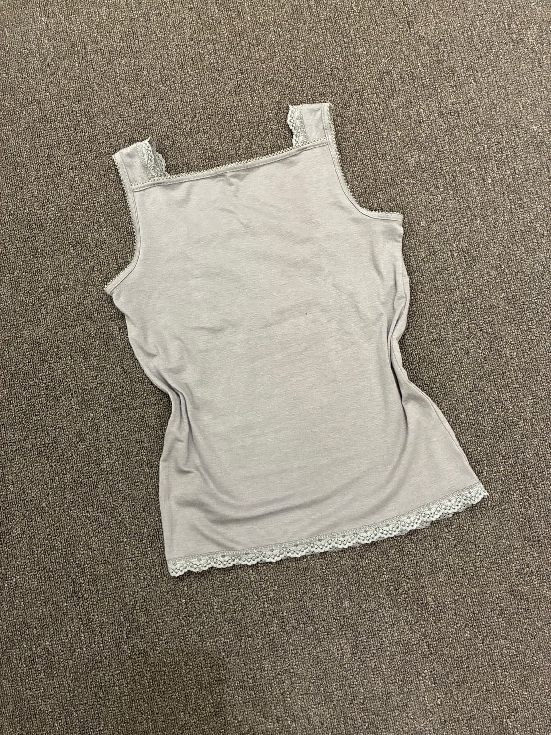 M)Japanese vintage 여성 레이스 디테일 모카 슬리브리스 상품이미지8