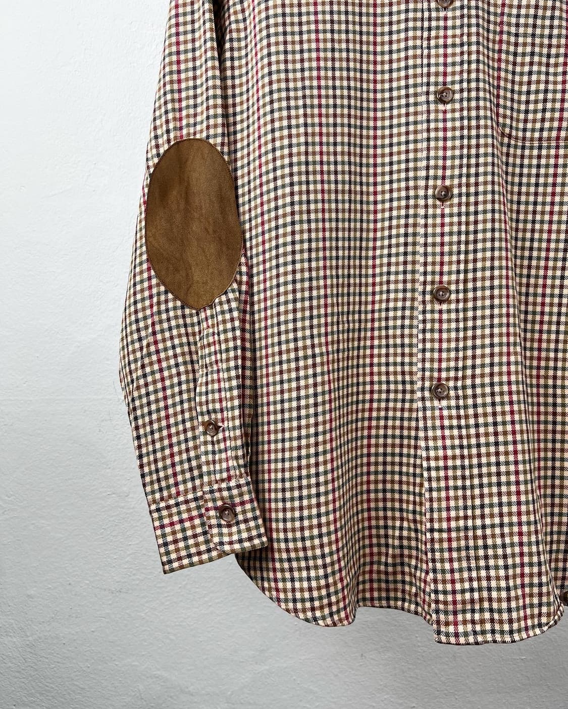 폴로 랄프로렌 베이지 체크 엘보패치 셔츠 상품이미지3