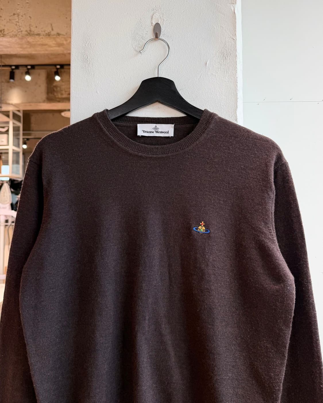 비비안 웨스트우드 브라운 orb자수 니트  상품이미지3