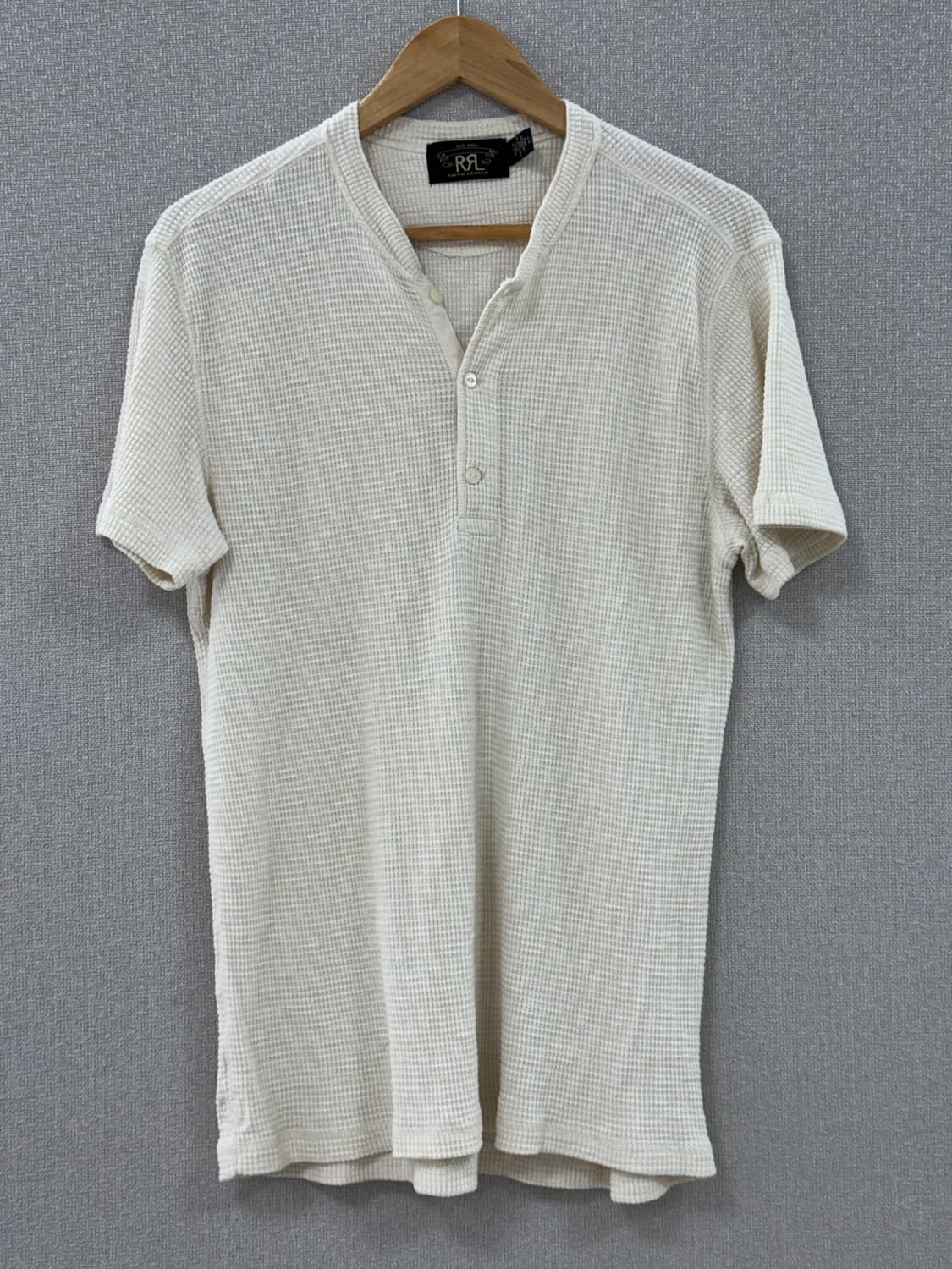 더블알엘 와플 헨리넥 니트 반팔 /  L 상품이미지1