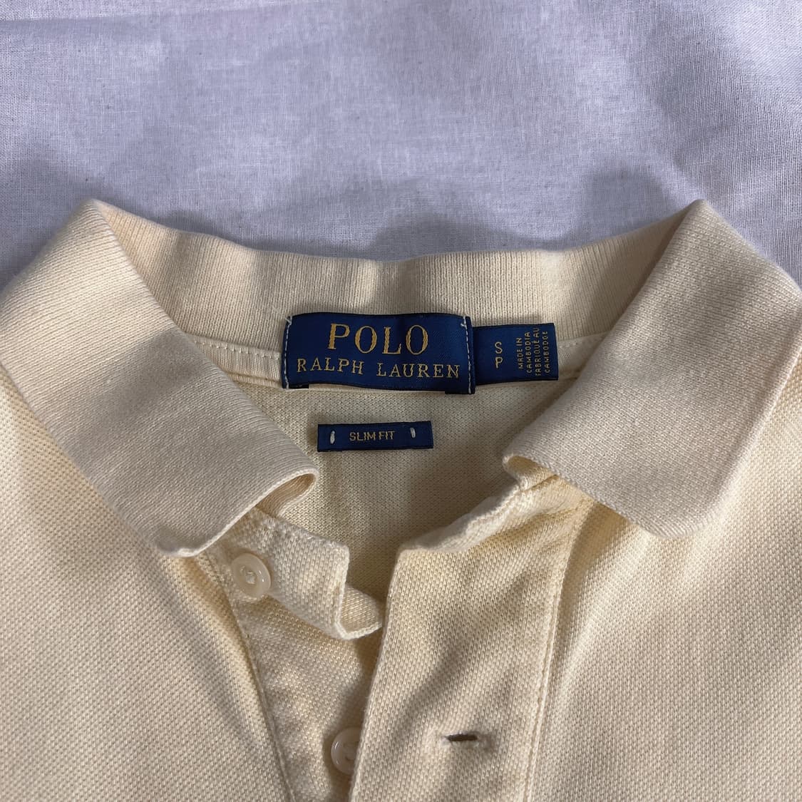 폴로 랄프로렌 반팔 카라티 S 노랑 슬림핏 정품 상품이미지2