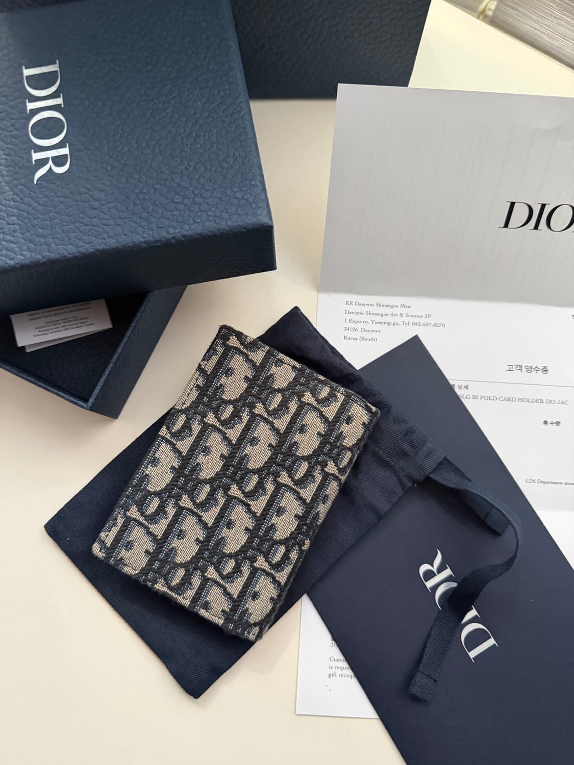 디올 오블리크 오거나이저 카드지갑 풀구성 백화점판 상품이미지5