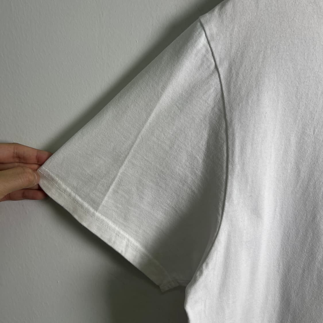 stussy 스투시 베이직 로고 화이트 반팔 티셔츠 M 상품이미지7