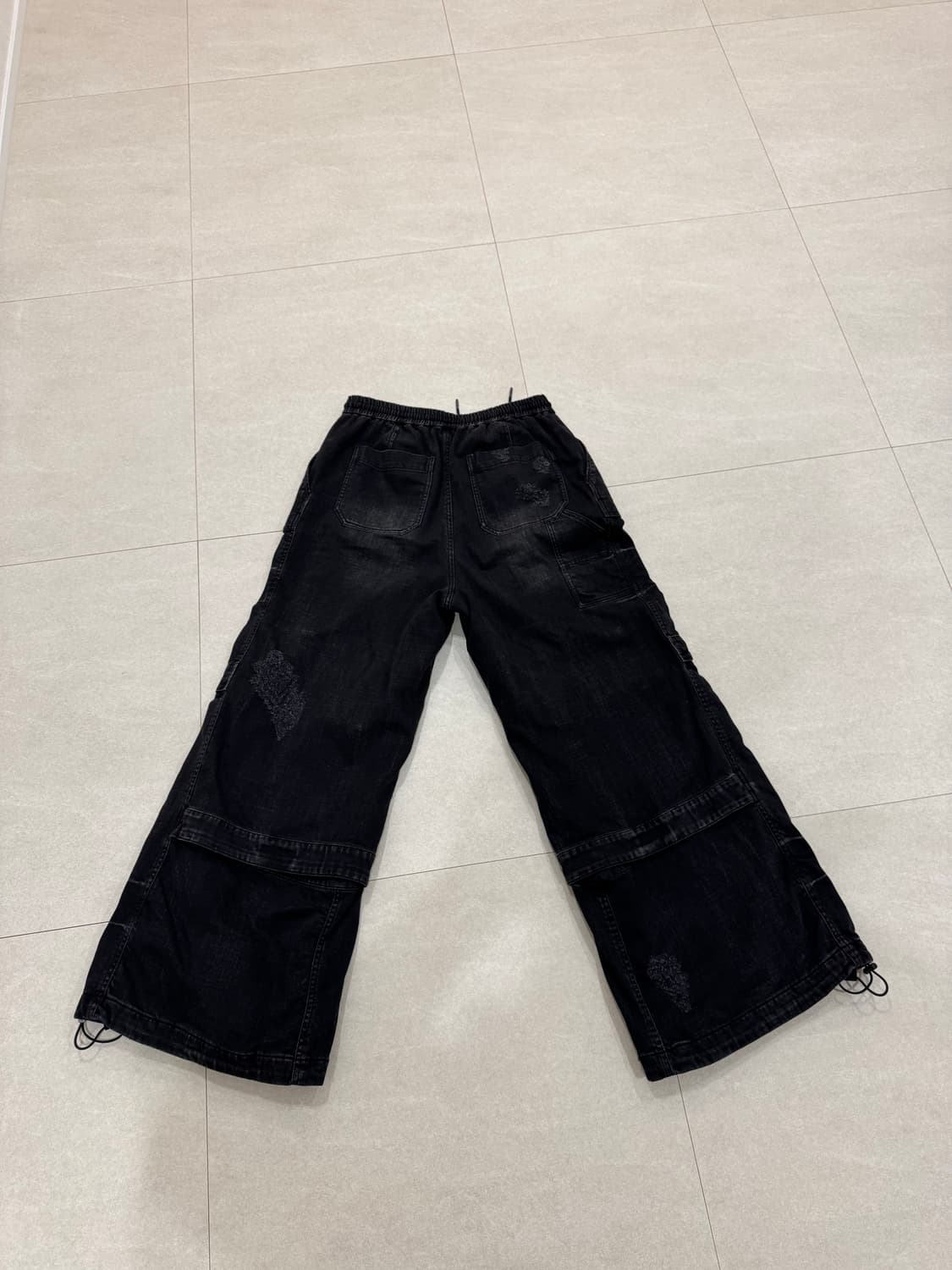 준지 데님 퍼커링 팬츠 44 사이즈 판매 상품이미지7