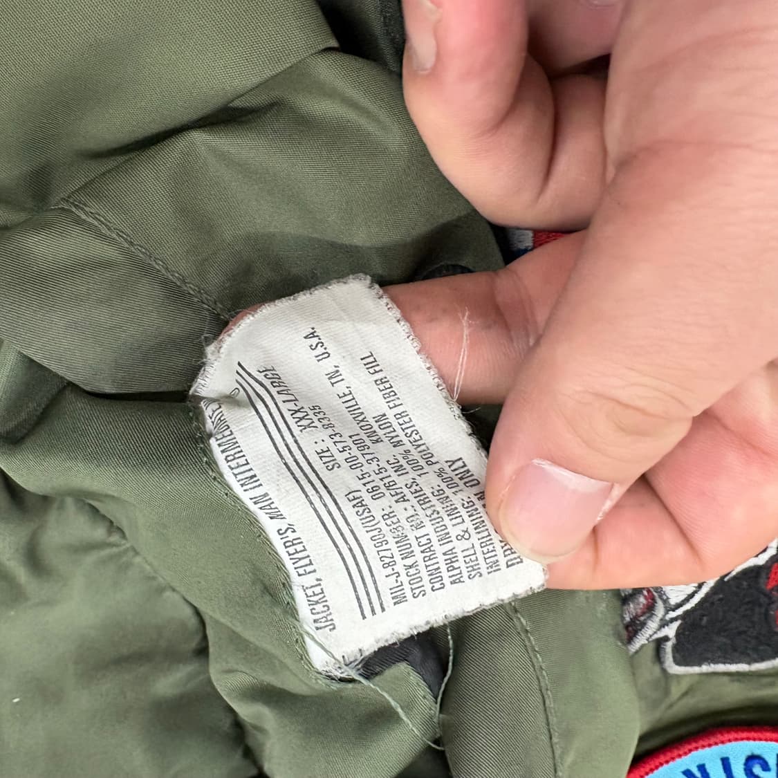 (115)알파 인더스트리 MA-1 패치 봄버 상품이미지6