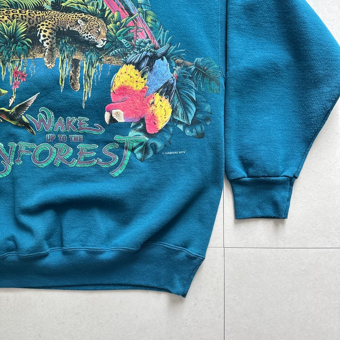 90s SIGNAL 레인포레스트 맨투맨 XL MADE IN USD 상품이미지3