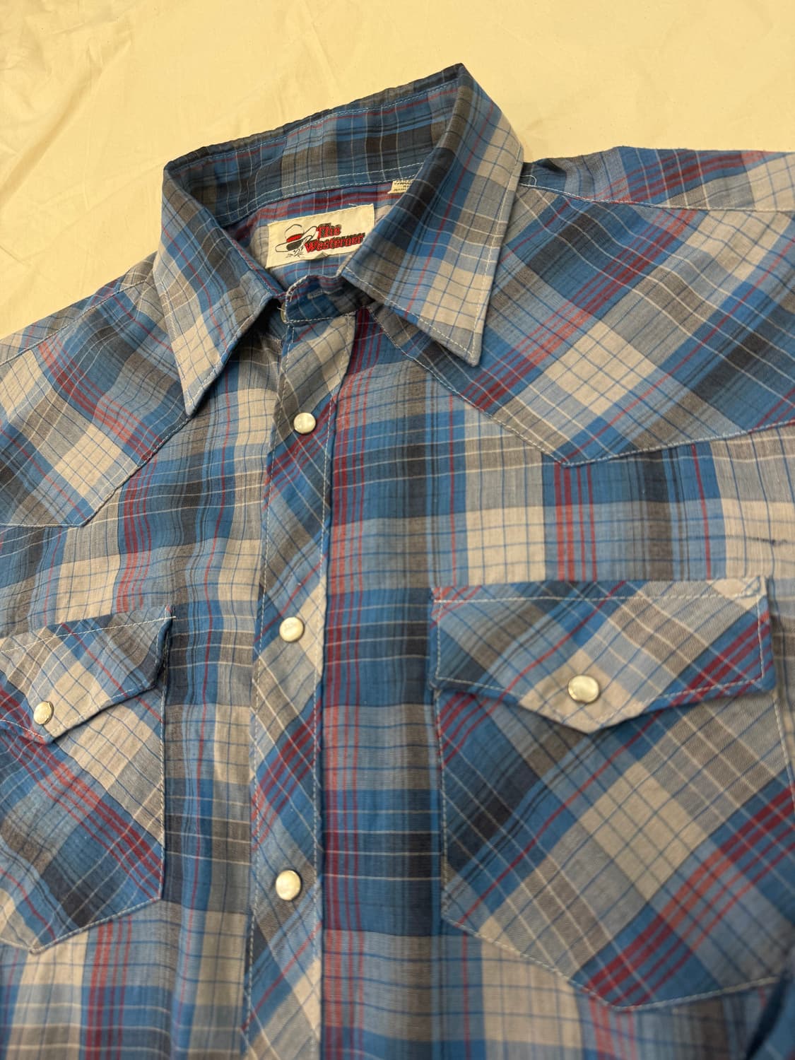 The Westerner 빈티지 웨스턴 셔츠 블루 체크 상품이미지2