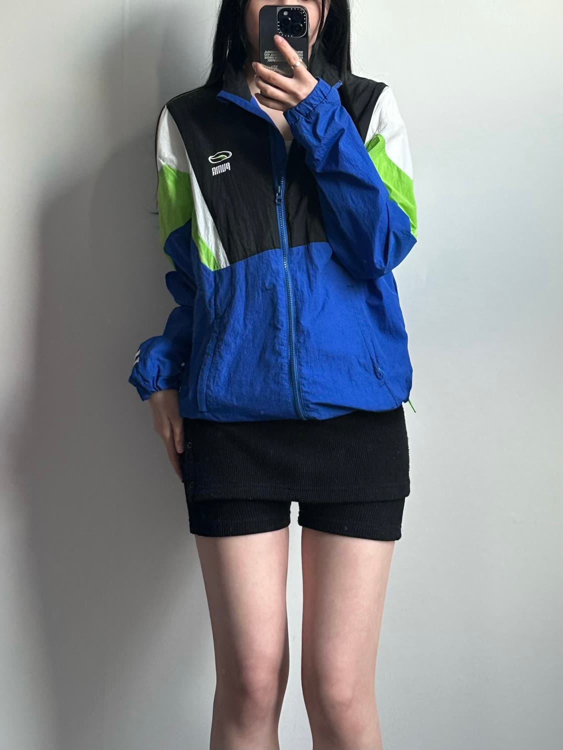 푸마 자수로고 올드스쿨 배색 바람막이 자켓 상품이미지1