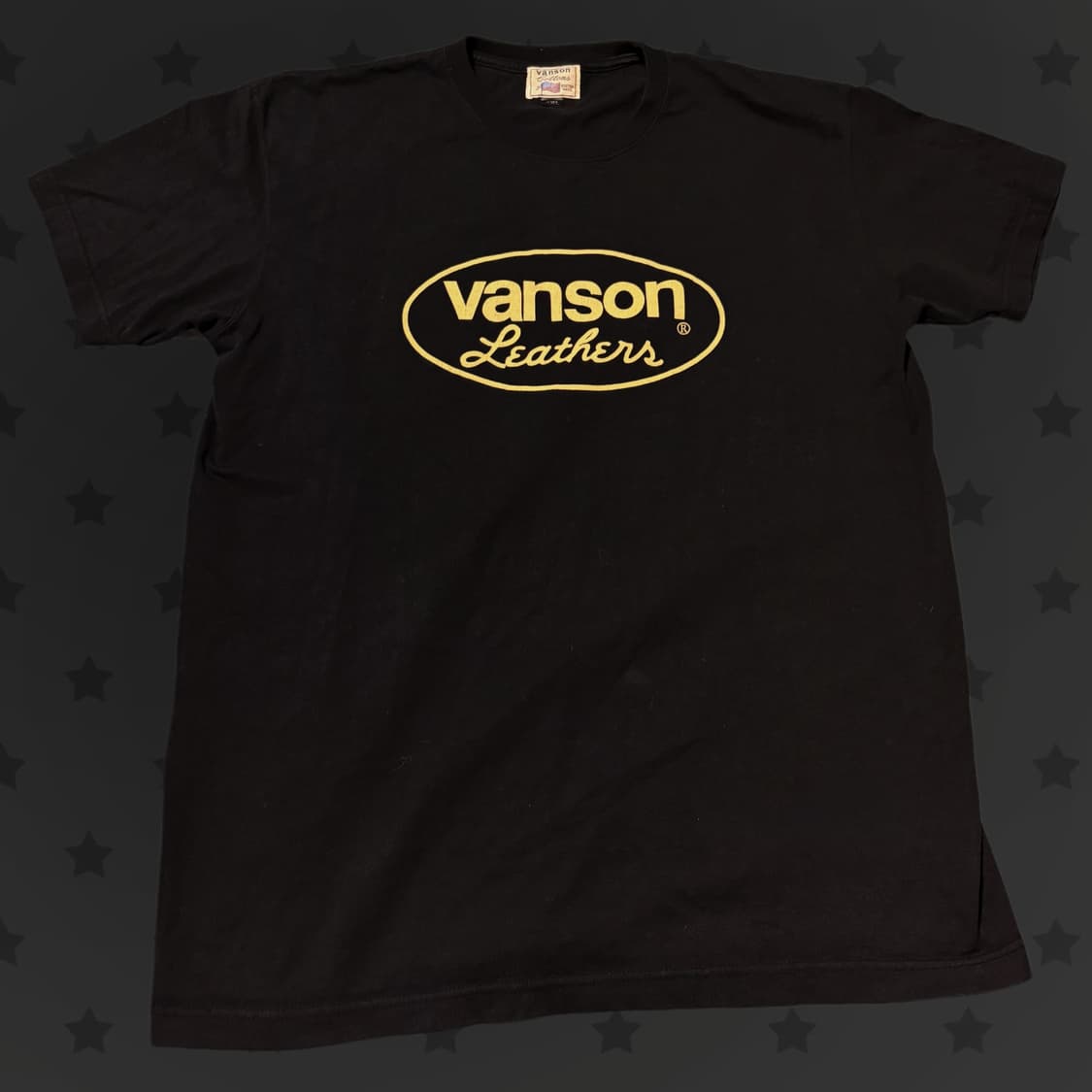 VANSON 벤슨 스타 한정 라인 핀터깔 포인트 대장 블랙 반팔 상품이미지2