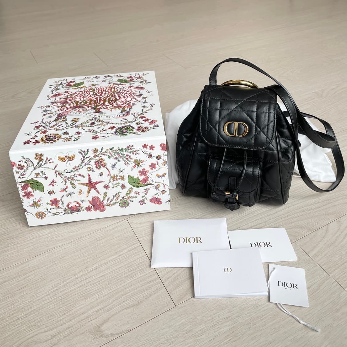 백화점 정품) 디올 카로 백팩 스몰 블랙 Dior Caro 카로백 상품이미지2