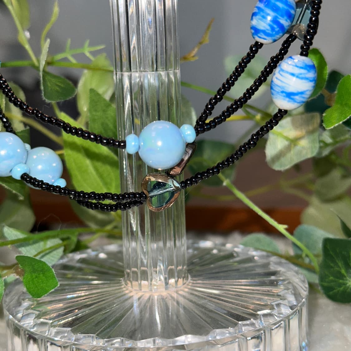 Blue oriental heart beads 목걸이 상품이미지3