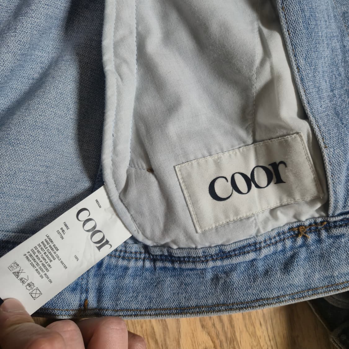 쿠어 23ss 트위스트 데님 트러커 자켓 M 상품이미지4