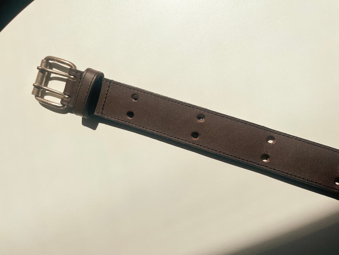 Old A.P.C 더블 프롱 벨트 브라운 made in france 상품이미지2