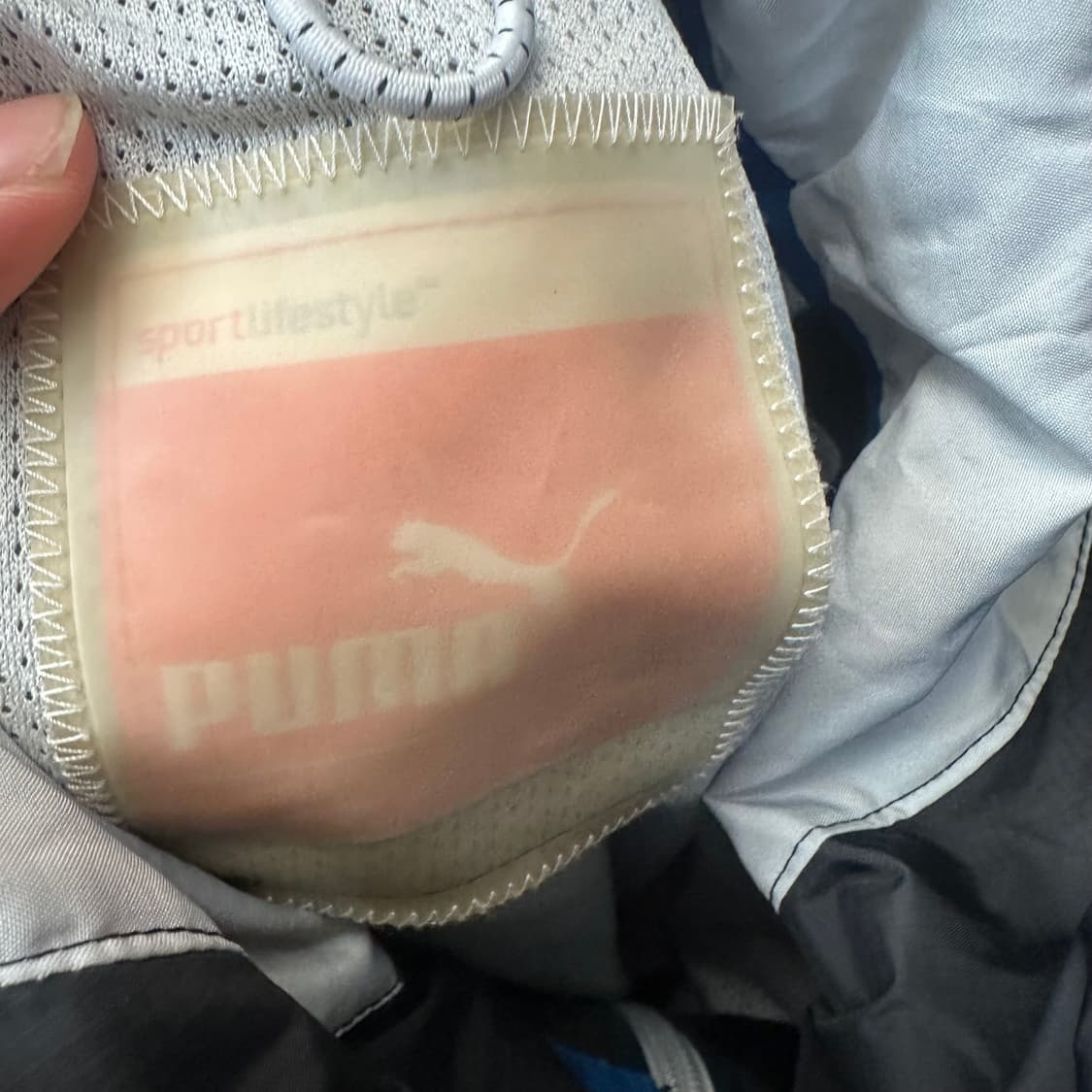 푸마 빈티지 그레이 사이드라인 블랙후그바람막이 S 상품이미지3