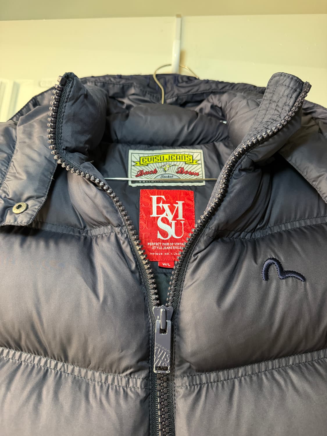 빈티지 에비수 네이비 구스다운 숏패딩  상품이미지8