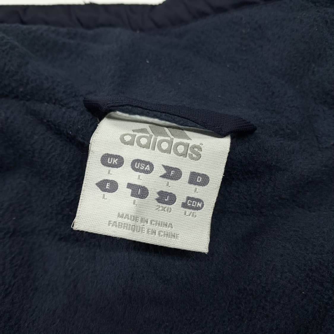 CL239 L 아디다스 00s  빅로고 네이비 점퍼 벤치코트 상품이미지5