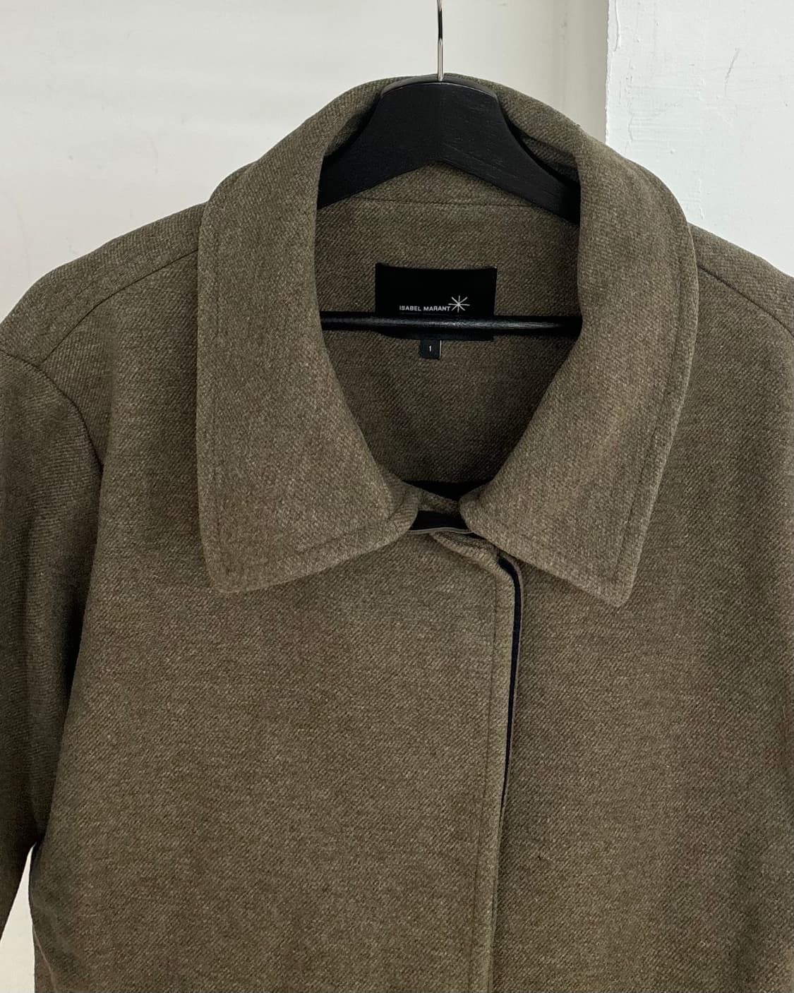 이자벨마랑 카키 오버 히든버튼 울 코트  상품이미지2