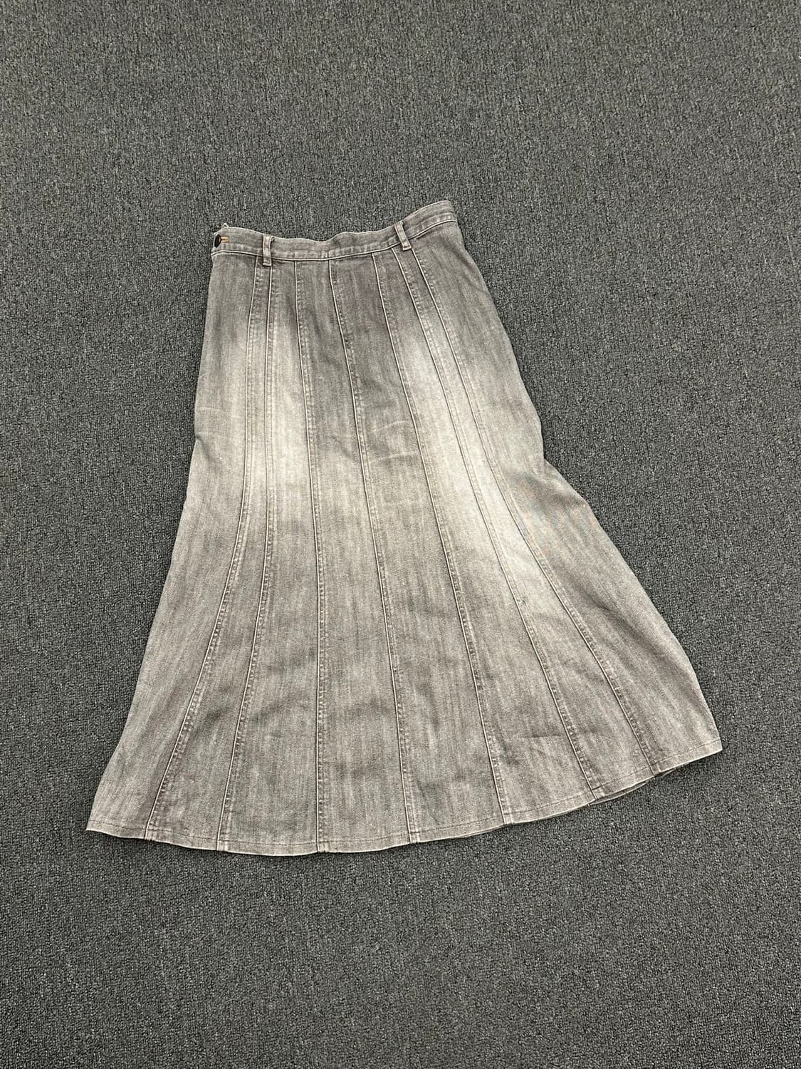 OS)Japanese vintage 그레이 데님 롱스커트 상품이미지1