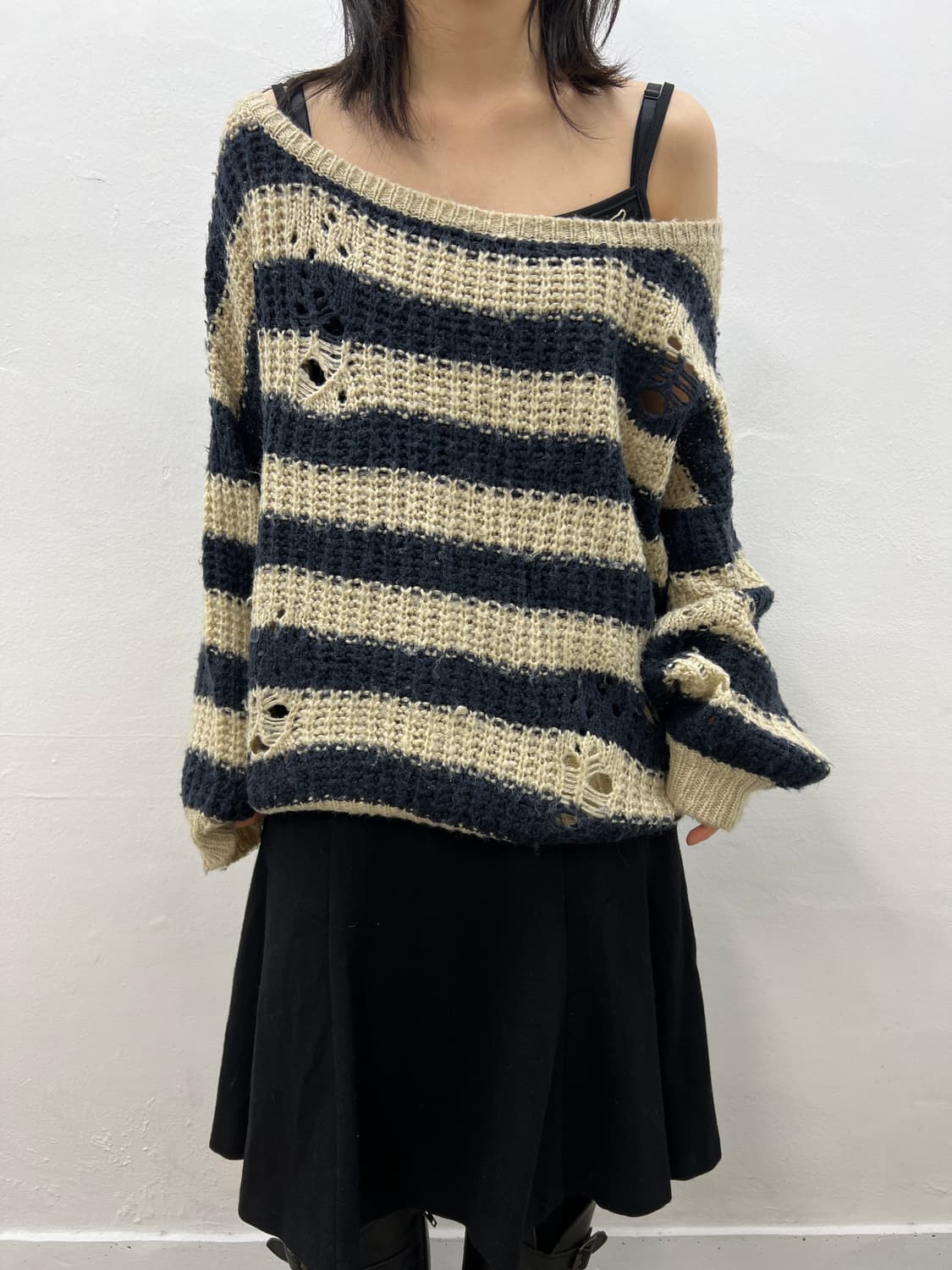 grunge stripe knit 상품이미지1