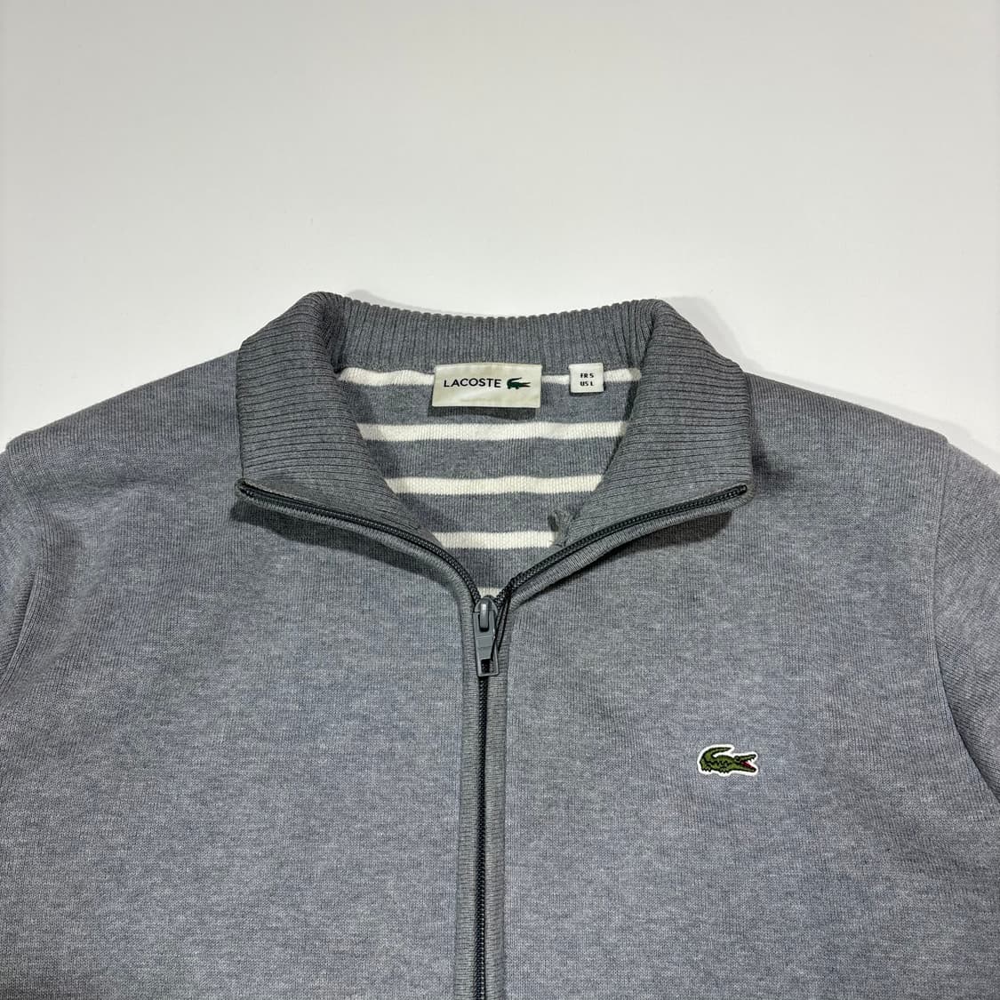 라코스테 그레이 집업 니트 가디건 상품이미지2