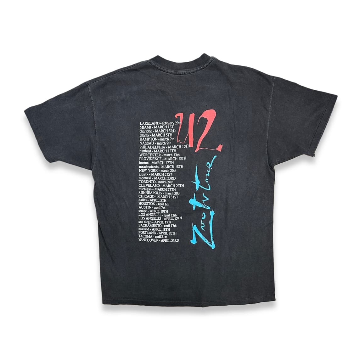 1991' U2 Zootv 투어 밴드 티셔츠 L 상품이미지2