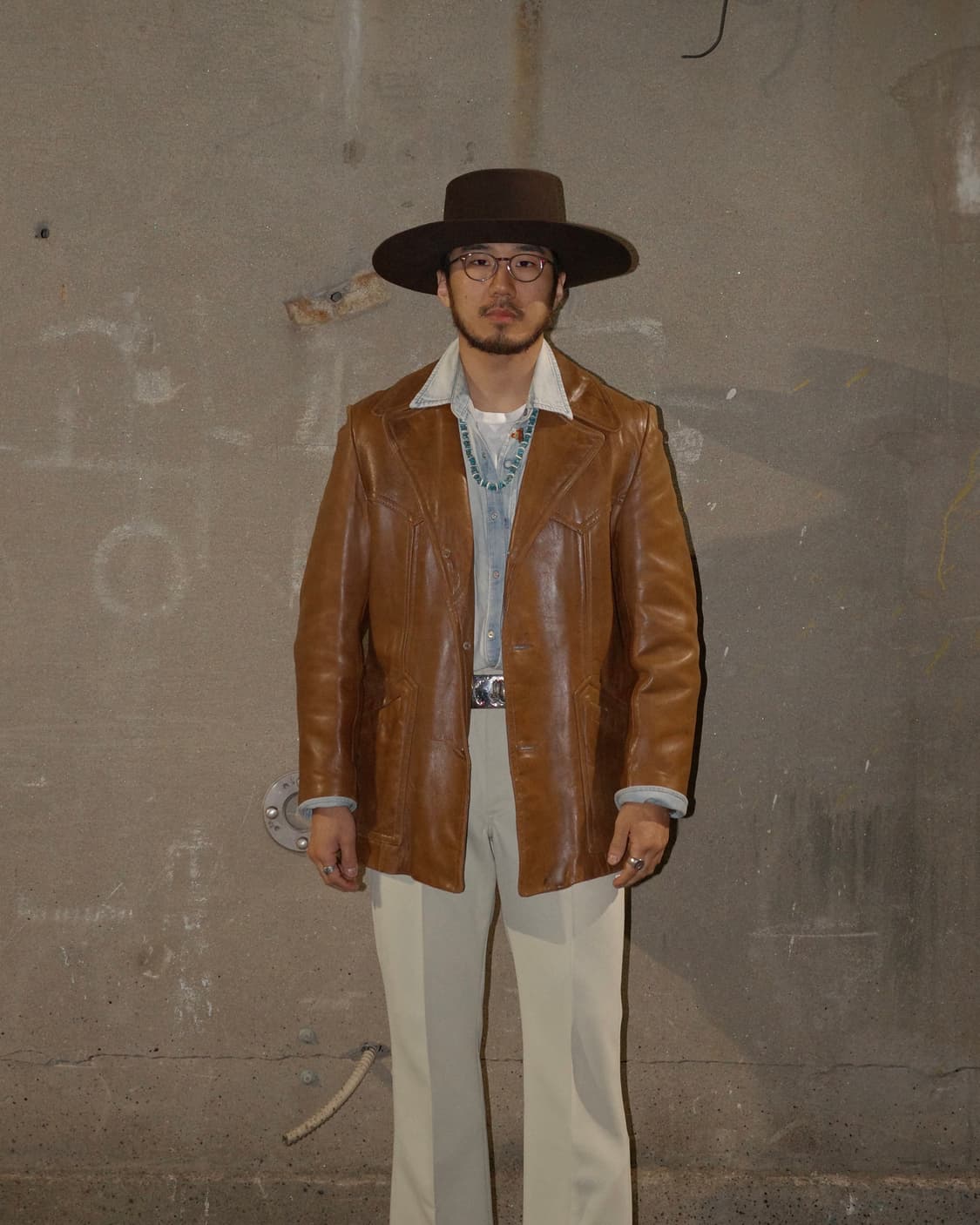 70s Sears Leather Shop 웨스턴 클래식 레더 자켓 상품이미지9