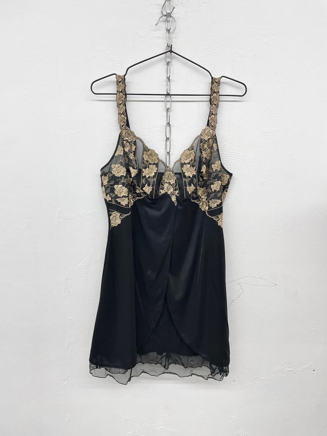 블랙 로즈 자수 슬립 상품이미지4