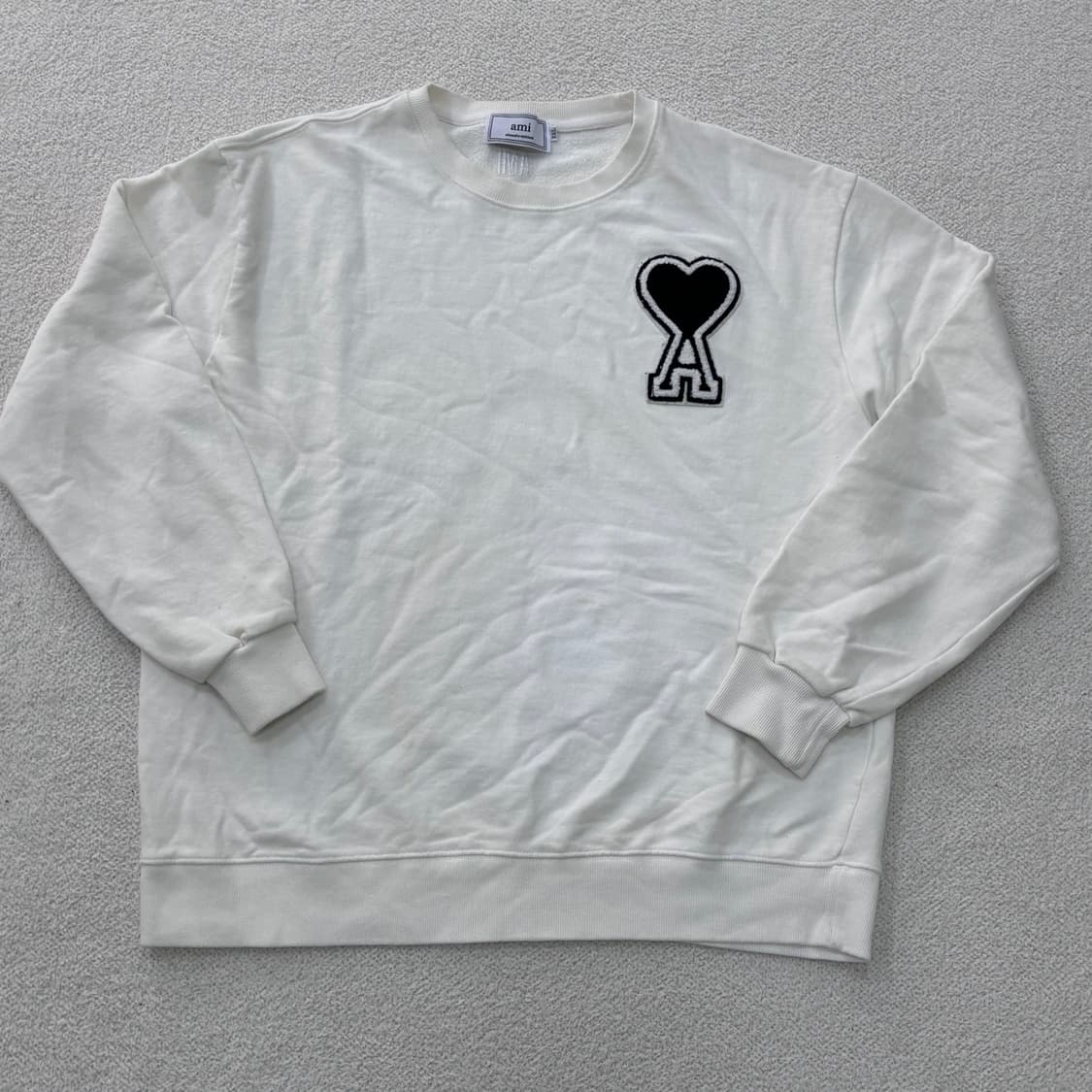 XXL 빈티지 하트패치 맨투맨 티셔츠 0311E 상품이미지1