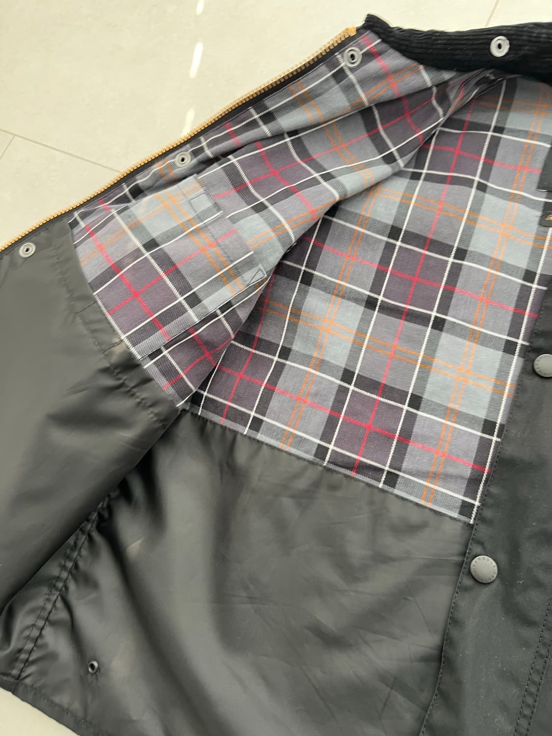 바버 스페이 Spey 왁스 자켓 블랙 상품이미지3