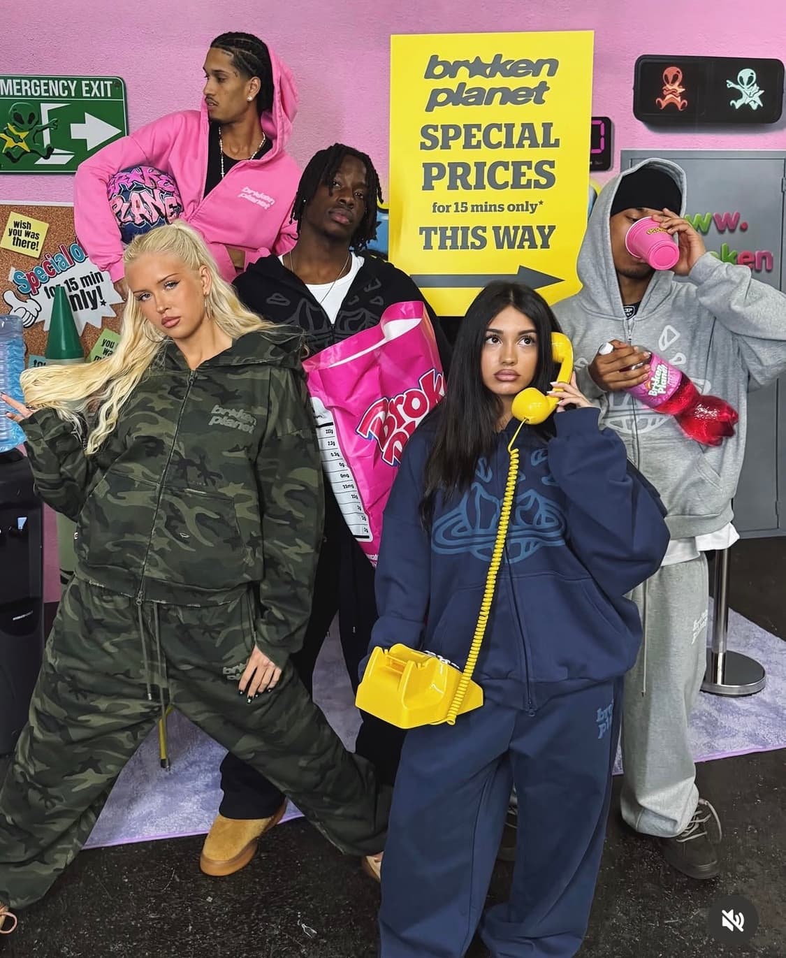 브로큰 플래닛 broken planet 스웻팬츠 네이비 상품이미지2