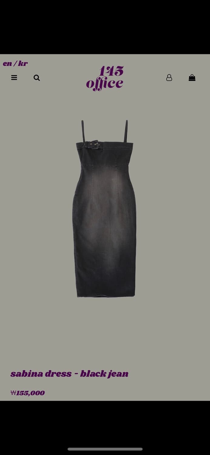 145office 흑청 데님 원피스 상품이미지1