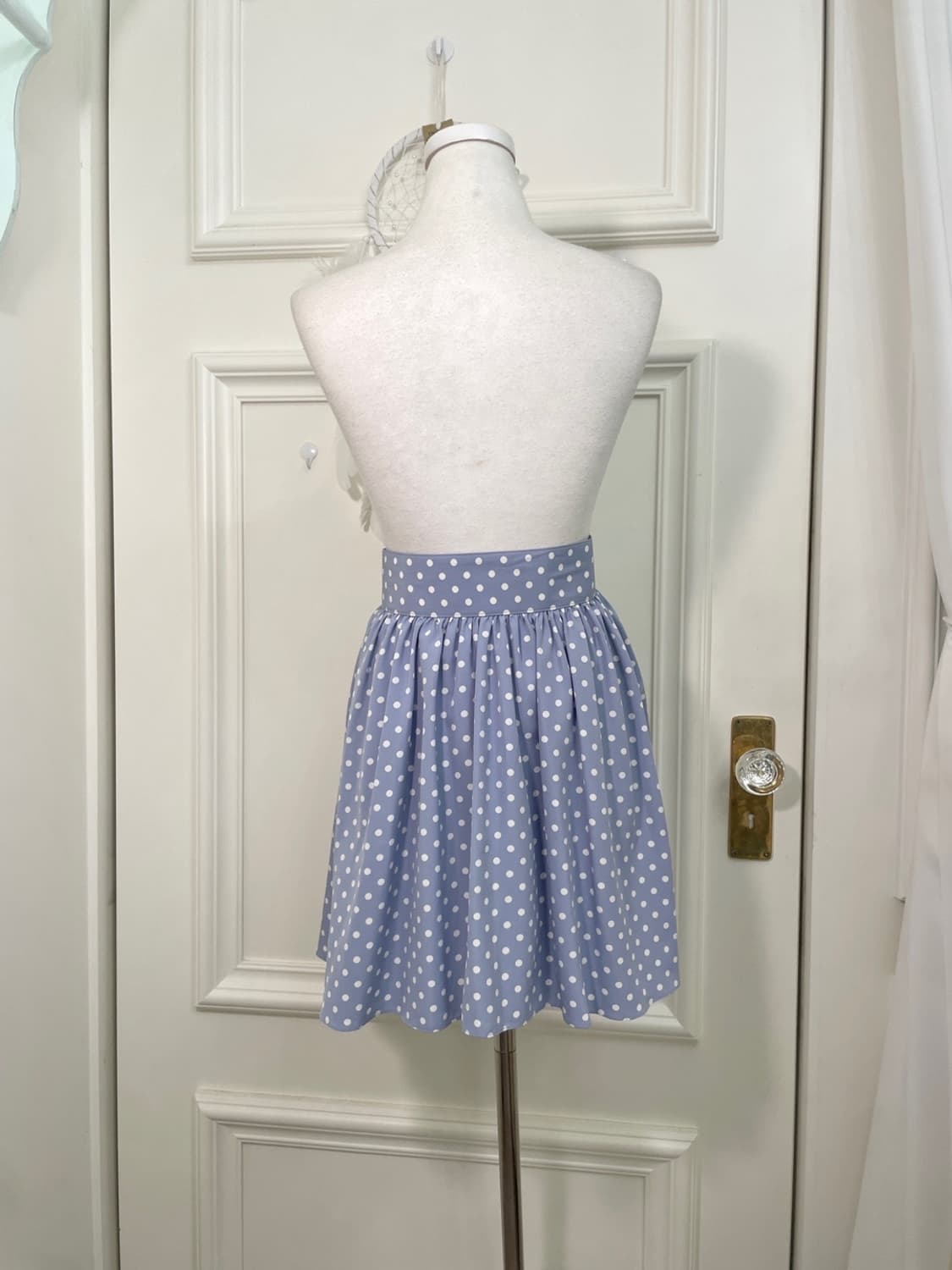 sky-blue dot wrap skirt 상품이미지3
