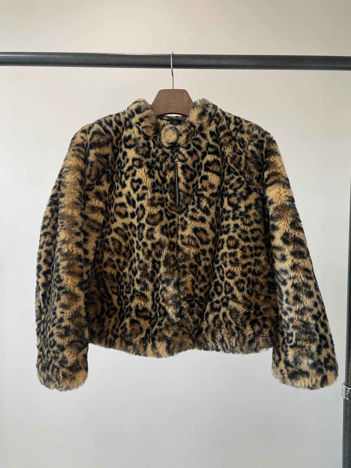 (L) Zara trf 자라 레오파드 호피 페이크 퍼 자켓 상품이미지1