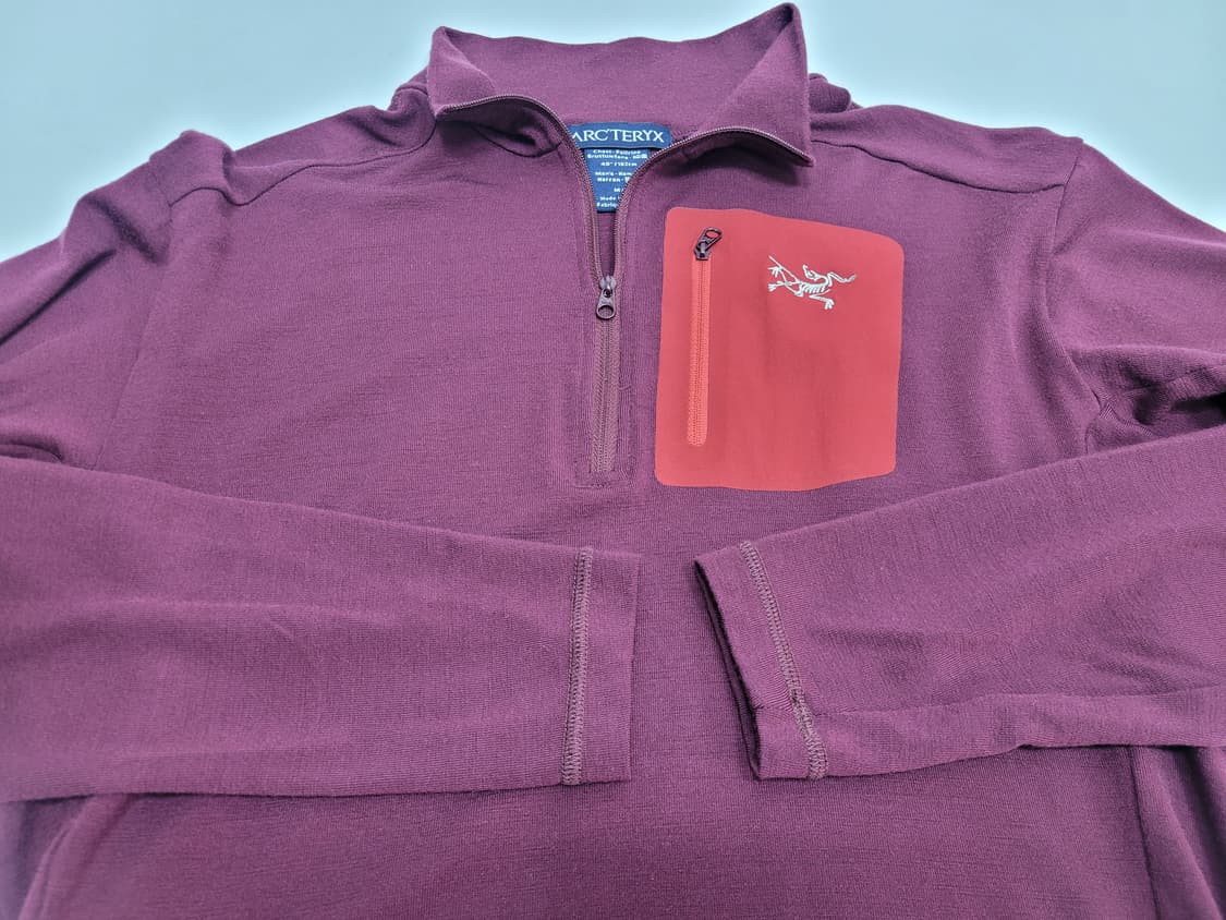 ARCTERYX 아크테릭스 로 LT 집 넥 티셔츠 / 남 M 버건디  상품이미지3
