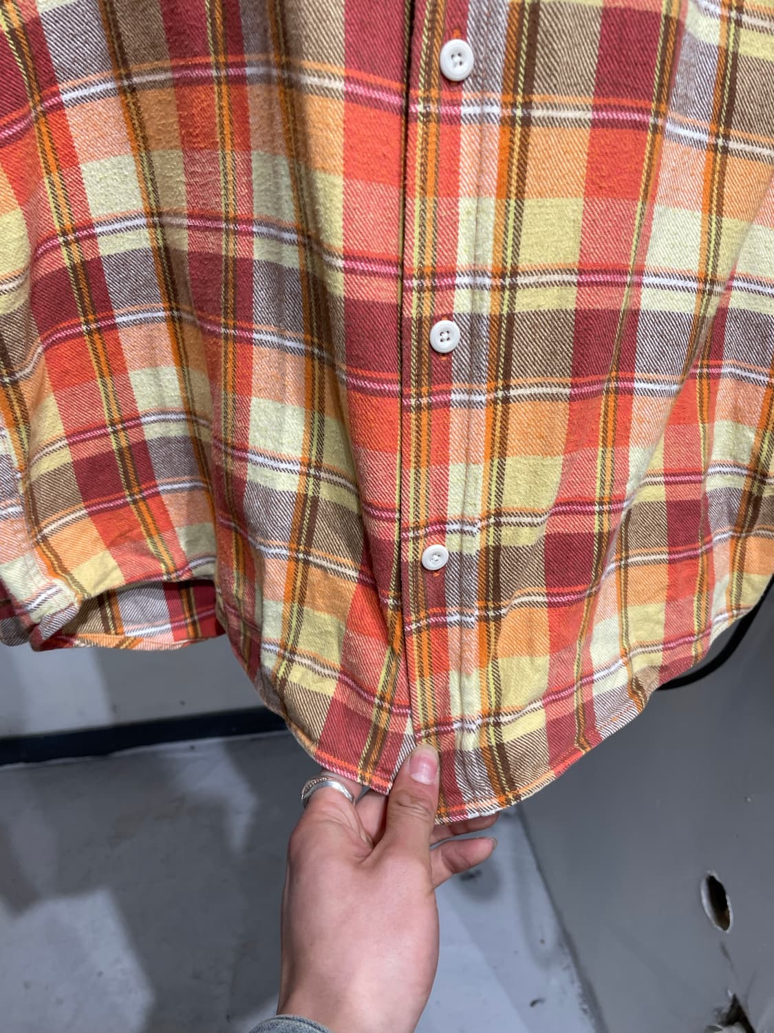 빈티지 히피 체크 셔츠 상품이미지4