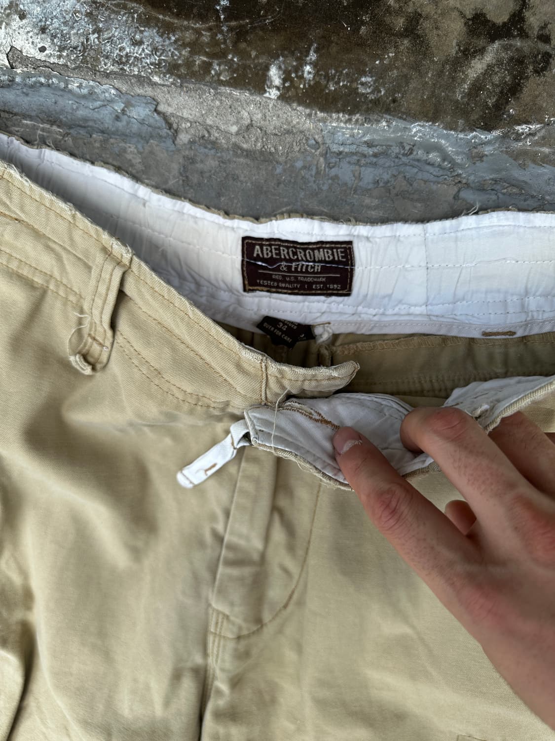 Abercrombie & Fitch 카고 버뮤다 팬츠 베이지 상품이미지2