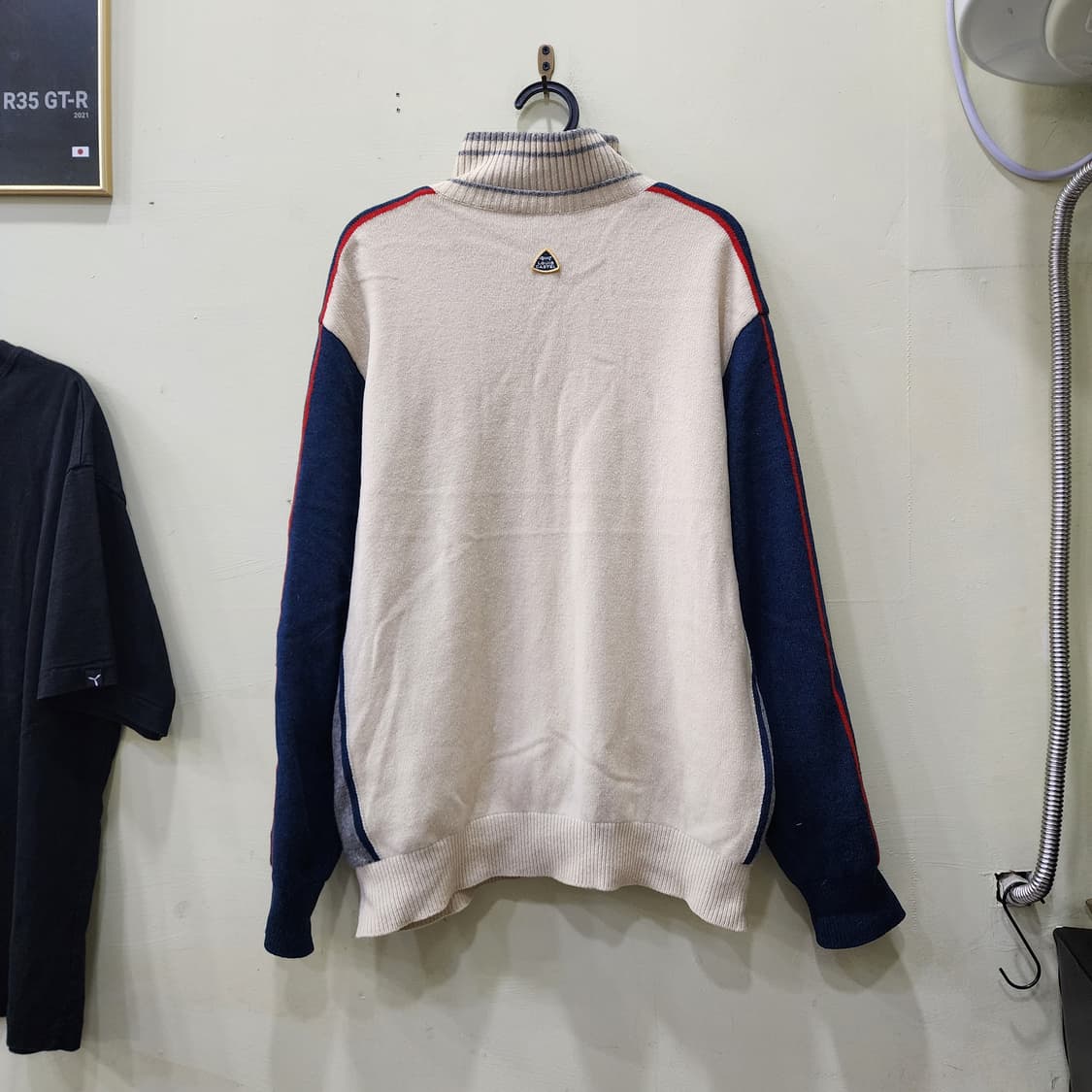 [105] Louis Castel 울 하프집업 니트 (오프화이트) 상품이미지3