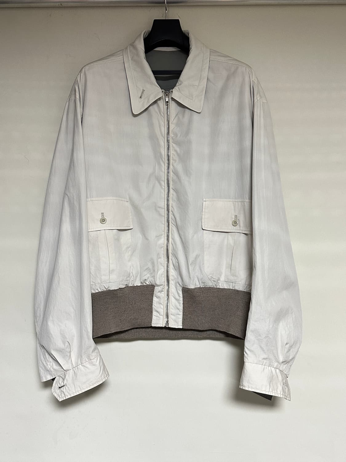 (52) 르메르 20SS 리버서블 코튼 아이보리 카라 블루종 봄버 자켓 상품이미지4